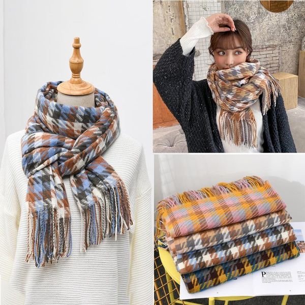 scarves 70*180 cm fashion long fringed scarf for women winter imitation cashmere soft warm shawl contrast houndstooth scarfs, Blue;gray
scarves 70*180 cm fashion long fringed scarf for women winter imitation cashmere soft warm shawl contrast houndstooth scarfs, Blue;gray