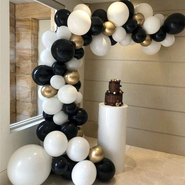 party decoration 92pcs black gold white balloon garland arch kit 16ft long for graduation event birthday wedding supplies
party decoration 92pcs black gold white balloon garland arch kit 16ft long for graduation event birthday wedding supplies