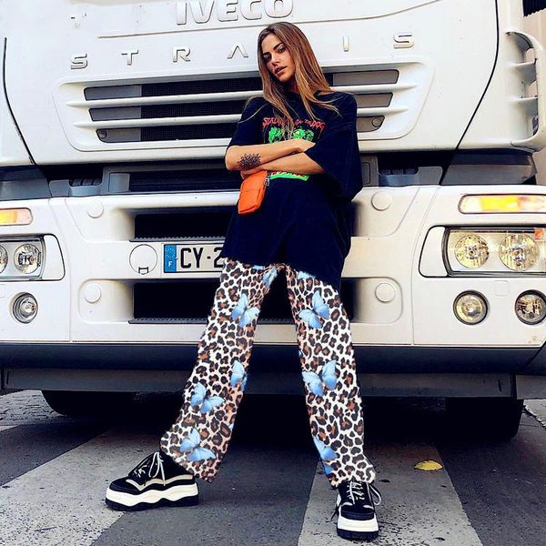women's pants & capris fashion butterfly leopard print elastic high waist women straight loose trousers blue capri sweatpants, Black;white
women's pants & capris fashion butterfly leopard print elastic high waist women straight loose trousers blue capri sweatpants, Black;white