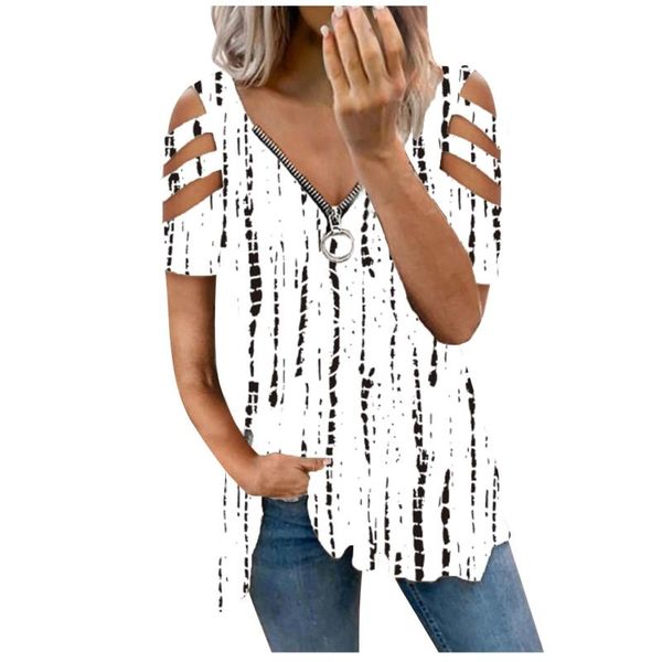 women's t-shirt jaycosin t shirt women vintage harajuku korean summer v-neck collar zipper color short sleeve fold casual oversized top, White
women's t-shirt jaycosin t shirt women vintage harajuku korean summer v-neck collar zipper color short sleeve fold casual oversized top, White