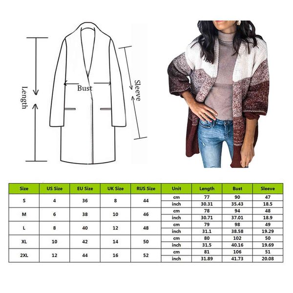 vogue autumn cardigans sweaters loose medium length long sleeve v collar knitted patchwork sweater women jumper pull femme, White
vogue autumn cardigans sweaters loose medium length long sleeve v collar knitted patchwork sweater women jumper pull femme, White