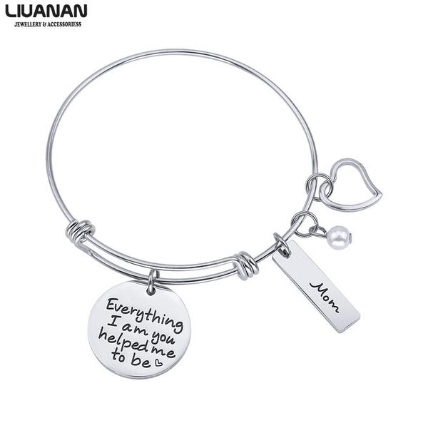 mother bangle bracelet expandable wire day everything i am,you helped me to be jewelry for women, Black
mother bangle bracelet expandable wire day everything i am,you helped me to be jewelry for women, Black