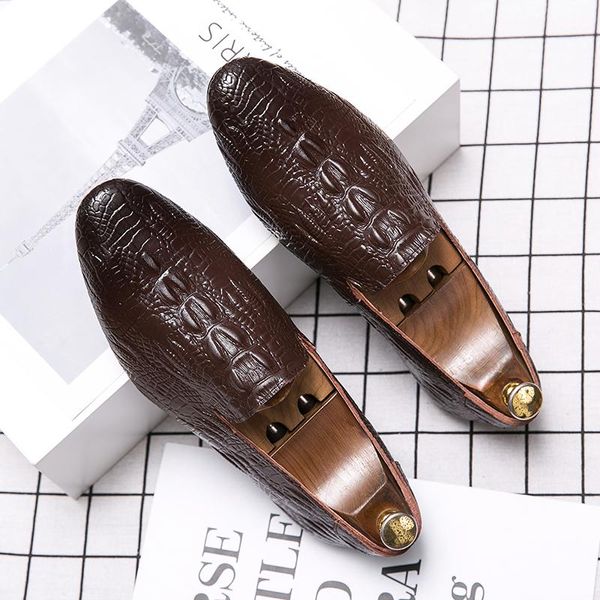 dress shoes leather crocodile men's loafers low casual boat cross border large men flat shoe, Black
dress shoes leather crocodile men's loafers low casual boat cross border large men flat shoe, Black