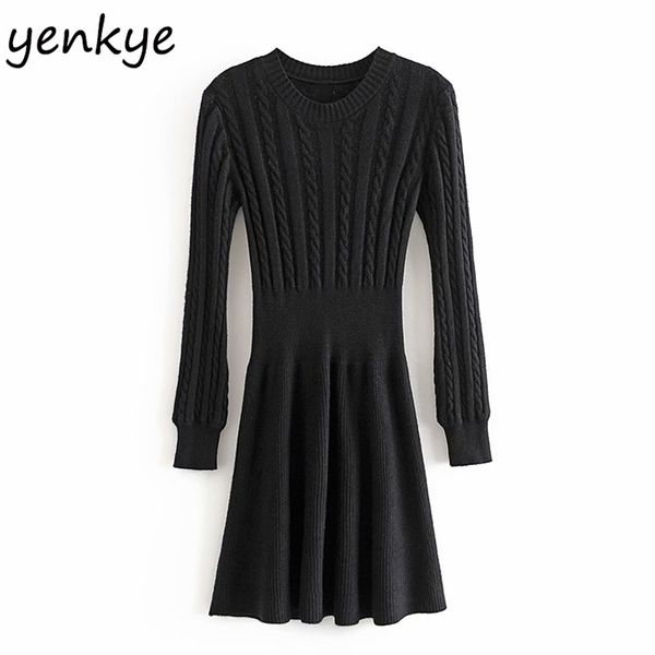 fashion women twist sweater dress long sleeve o neck elastic waist a-line autumn winter mini vestido 210514, Black;gray
fashion women twist sweater dress long sleeve o neck elastic waist a-line autumn winter mini vestido 210514, Black;gray