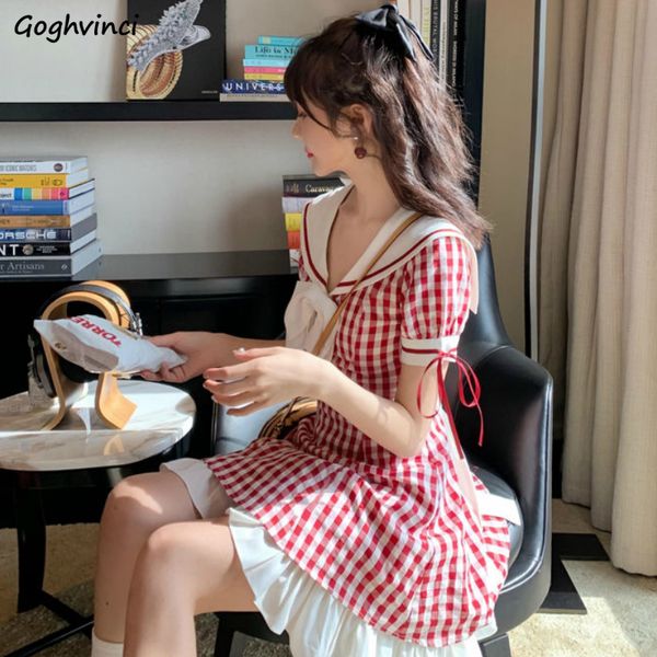 dress women lovely plaid summer empire holiday college girls dresses korean popular sailor collar slim vacation femme vestidos, Black;gray
dress women lovely plaid summer empire holiday college girls dresses korean popular sailor collar slim vacation femme vestidos, Black;gray