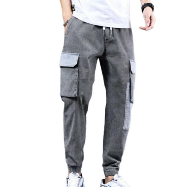 men's jeans for men drawstring elastic waist pants pockets fashion casual pleated 2021 summer patchwork trousers, Blue
men's jeans for men drawstring elastic waist pants pockets fashion casual pleated 2021 summer patchwork trousers, Blue