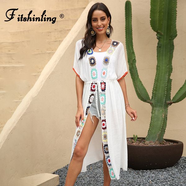 fitshinling handmade crochet beach cover up with sashes patchwork white swimwear bikini outing sheer bohemian summer cardigan
fitshinling handmade crochet beach cover up with sashes patchwork white swimwear bikini outing sheer bohemian summer cardigan