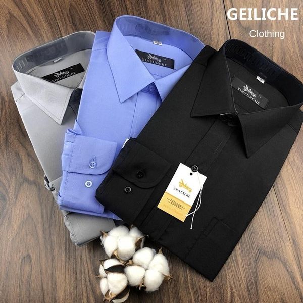 men's dress shirts yiwu shirt long sleeve solid color square neck loose business wear, White;black
men's dress shirts yiwu shirt long sleeve solid color square neck loose business wear, White;black