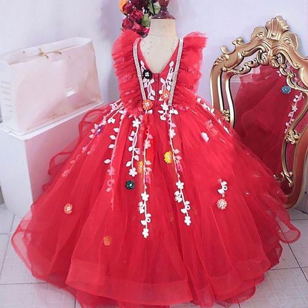 girl's dresses o-neck flower girl crystals ball gown tulle little wedding communion pageant gowns, Red;yellow
girl's dresses o-neck flower girl crystals ball gown tulle little wedding communion pageant gowns, Red;yellow