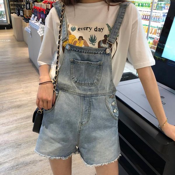 women's jeans women short denim jumpsuits korean fashion sand blast with pockets summer for girls overalls, Blue
women's jeans women short denim jumpsuits korean fashion sand blast with pockets summer for girls overalls, Blue
