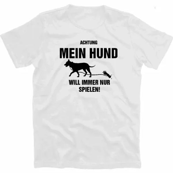 atención - mi perro will siempre sólo jugar perros camiseta s-xxxl, White;black
atención - mi perro will siempre sólo jugar perros camiseta s-xxxl, White;black