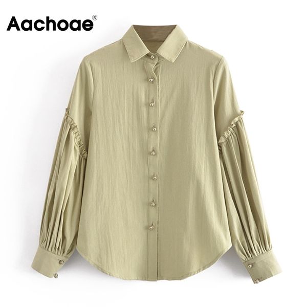 women solid elegant ruffle cotton blouses office wear turn down collar shirts female long sleeve chic 210413, White
women solid elegant ruffle cotton blouses office wear turn down collar shirts female long sleeve chic 210413, White