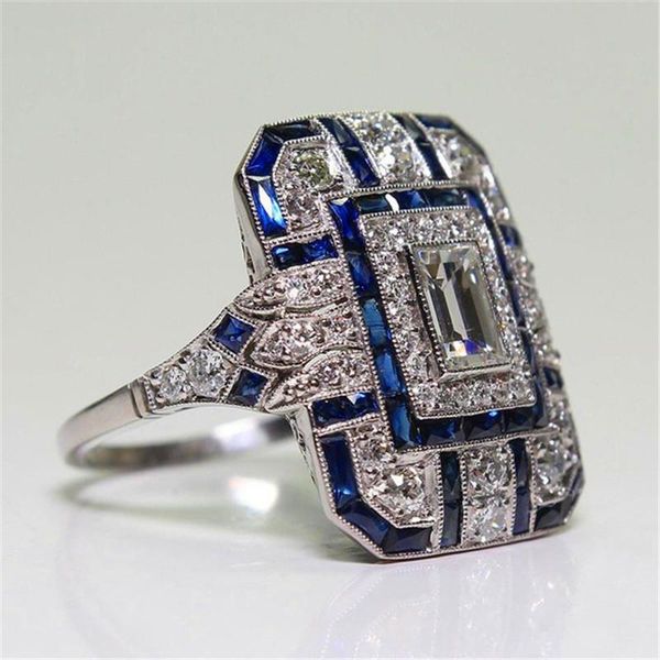cluster rings cute female big blue stone ring luxury silver color wedding band for women fashion large engagement jewelry gifts, Golden;silver
cluster rings cute female big blue stone ring luxury silver color wedding band for women fashion large engagement jewelry gifts, Golden;silver