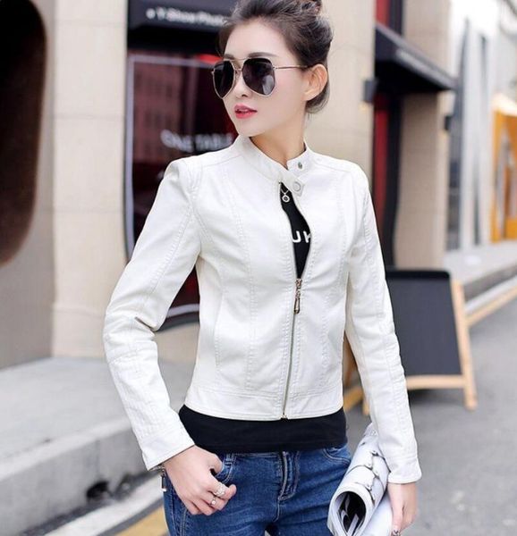 women's leather & faux women jacket 2021 pu coat short slim motorcycle clothing female outerwear black white
women's leather & faux women jacket 2021 pu coat short slim motorcycle clothing female outerwear black white