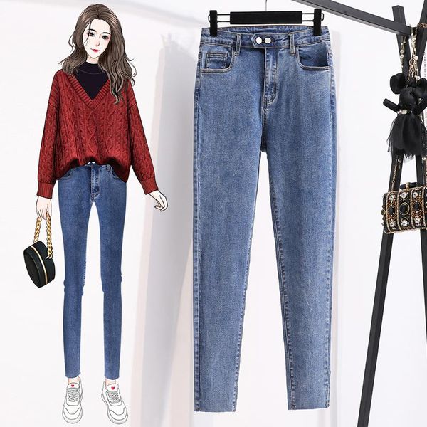 women's jeans 5xl plus size high waist women's 2021 summer slim and thin all-match stretch tight-fitting pants trousers, Blue
women's jeans 5xl plus size high waist women's 2021 summer slim and thin all-match stretch tight-fitting pants trousers, Blue