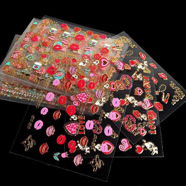 bronzing nail sticker flower love fruit cake red lips valentine's day style diy art applique decoration accessories stickers & decals, Black
bronzing nail sticker flower love fruit cake red lips valentine's day style diy art applique decoration accessories stickers & decals, Black