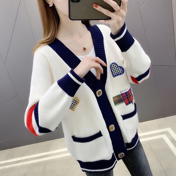 women's knits & tees autumn and winter new sweater jacket women korean fashion loose all-match casual knitted cardigan o777, White
women's knits & tees autumn and winter new sweater jacket women korean fashion loose all-match casual knitted cardigan o777, White