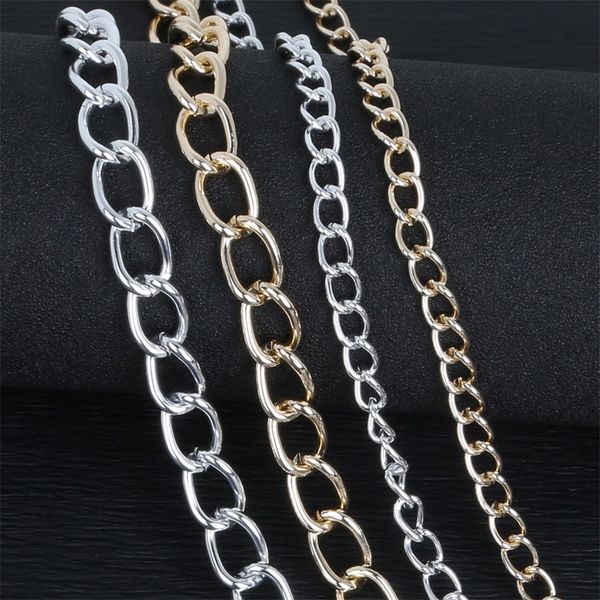 new 9x6mm 15x10mm rhodium/gold aluminum twisted chain necklace chain for jewelry making diy material findings 1951 q2, Silver
new 9x6mm 15x10mm rhodium/gold aluminum twisted chain necklace chain for jewelry making diy material findings 1951 q2, Silver