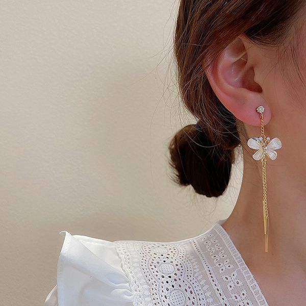 925 silver needle diamond bow chain earrings fashion simple mori earrings fashion personality net red earrings female, Golden;silver
925 silver needle diamond bow chain earrings fashion simple mori earrings fashion personality net red earrings female, Golden;silver