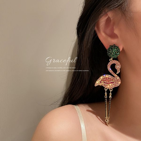 925 silver needle european and american rhinestone earrings long tassel exaggerated elegant earrings animal creative design eardrop female, Golden;silver
925 silver needle european and american rhinestone earrings long tassel exaggerated elegant earrings animal creative design eardrop female, Golden;silver
