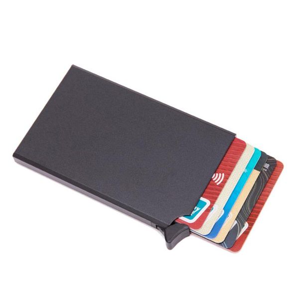 card holders smart wallet thin id case rfid anti-theft automatically solid metal bank holder business mini, Brown;gray
card holders smart wallet thin id case rfid anti-theft automatically solid metal bank holder business mini, Brown;gray