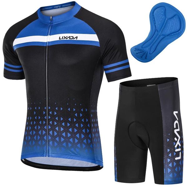 lixada men cycling jersey set breathable quick-dry short sleeve and padded shorts mtb outfit summer racing sets, Black;blue
lixada men cycling jersey set breathable quick-dry short sleeve and padded shorts mtb outfit summer racing sets, Black;blue