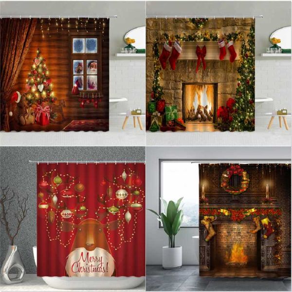 waterproof christmas tree snowflake socks shower curtain polyester fabric bath screen decor with hook 3d printing curtains
waterproof christmas tree snowflake socks shower curtain polyester fabric bath screen decor with hook 3d printing curtains