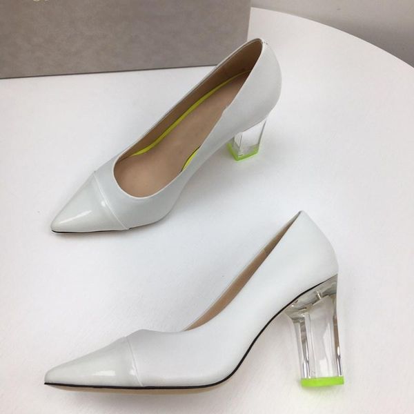 dress shoes transparent heel pumps high pointed toe woman genuine leather 2021 fashion luxury designer brand ladies, Black
dress shoes transparent heel pumps high pointed toe woman genuine leather 2021 fashion luxury designer brand ladies, Black