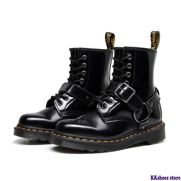 women moto boots student girl shoes buckle monk straps ankle mid heels round toe riding, Black
women moto boots student girl shoes buckle monk straps ankle mid heels round toe riding, Black
