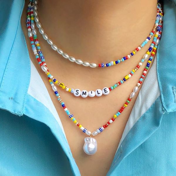 chokers fashion ethinic bohemian handmade rice bead similated pearl choker gift for women initital letter collar pendant necklace, Golden;silver
chokers fashion ethinic bohemian handmade rice bead similated pearl choker gift for women initital letter collar pendant necklace, Golden;silver