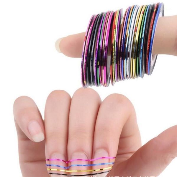 all for nail 30pcs striping tape line art decoration sticker diy stickers mix color rolls1, Silver
all for nail 30pcs striping tape line art decoration sticker diy stickers mix color rolls1, Silver
