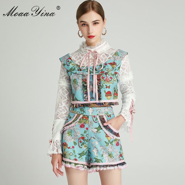 fashion designer set spring women's lace flare sleeve +green leaf floral-print shorts two-piece sets 210524, White
fashion designer set spring women's lace flare sleeve +green leaf floral-print shorts two-piece sets 210524, White