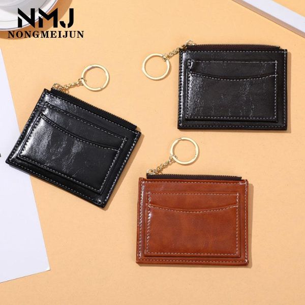 card holders small pu leather bank business id holder wallet case for women 2021 key ring slim coin purse gift, Brown;gray
card holders small pu leather bank business id holder wallet case for women 2021 key ring slim coin purse gift, Brown;gray