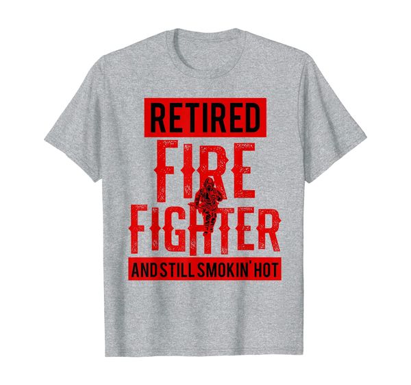 retired firefighter fireman retirement party gift t-shirt, White;black