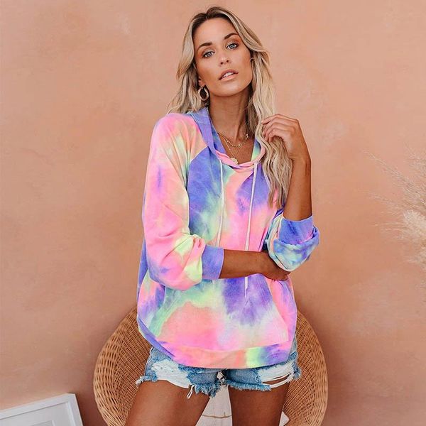 women's hoodies & sweatshirts 2021 fall winter sweatshirt women tie-dyed long sleeve hooded streetwear plus size girls pullovers ladie, Black 
women's hoodies & sweatshirts 2021 fall winter sweatshirt women tie-dyed long sleeve hooded streetwear plus size girls pullovers ladie, Black