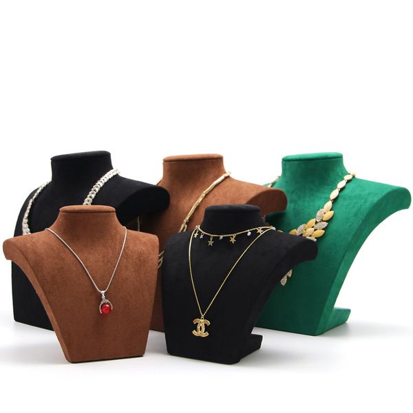 3 color necklace stand mannequin jewelry display pendants holder model shelf neck bust frame showcase necklace display, Khaki
3 color necklace stand mannequin jewelry display pendants holder model shelf neck bust frame showcase necklace display, Khaki