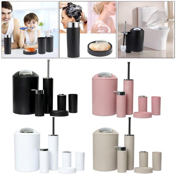 6pcs household bathroom supply tumbler toilet brush bin toothbrush holder soap dish dispenser accessories set bath accessory
6pcs household bathroom supply tumbler toilet brush bin toothbrush holder soap dish dispenser accessories set bath accessory