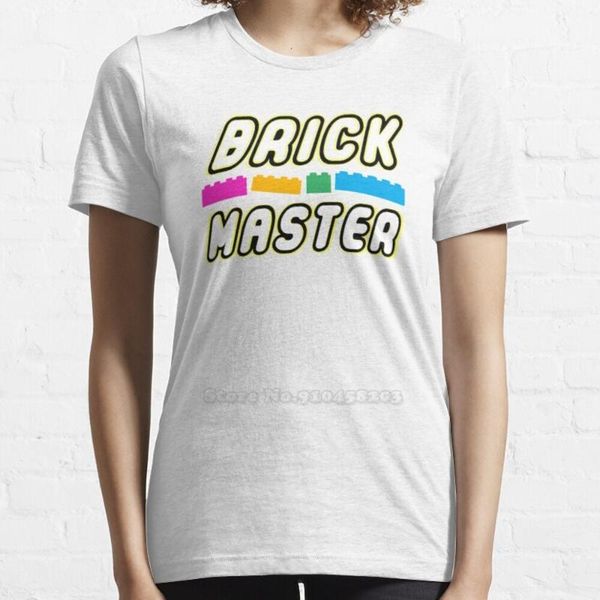 

women's t-shirt brick master builder build sleep eat repeat sleeve short t shirt streetswear harajuku everything is, White