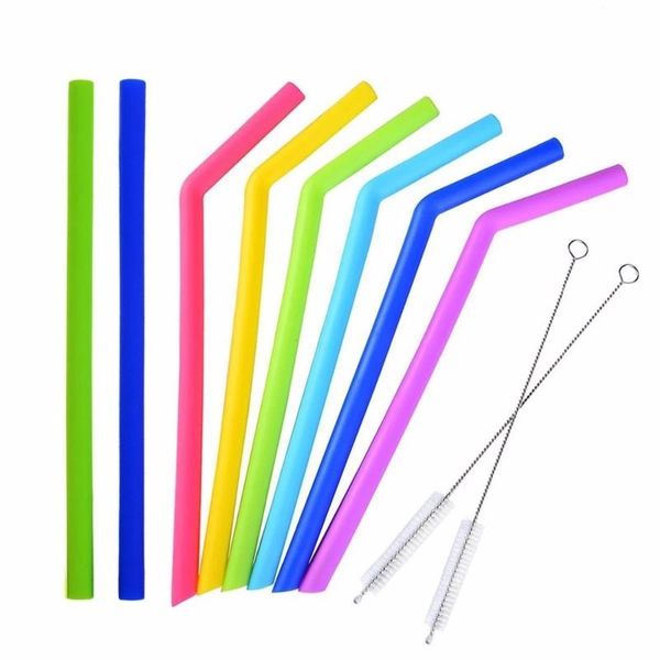 drinking straws 4/6pcs reusable silicone sets colorful food grade flexible straw with cleaner brush for party
drinking straws 4/6pcs reusable silicone sets colorful food grade flexible straw with cleaner brush for party