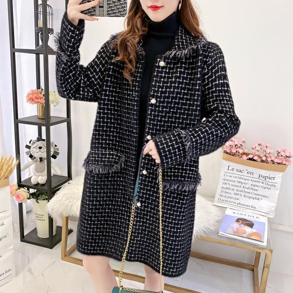 women's knits & tees women 2021 autumn winter imitation mink velvet jackets female long cardigan coats ladies loose plaid knitted outwe, White
women's knits & tees women 2021 autumn winter imitation mink velvet jackets female long cardigan coats ladies loose plaid knitted outwe, White