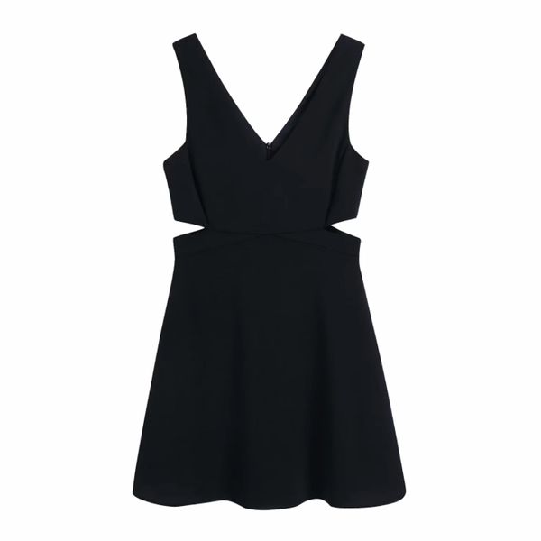 spring women v neck hollow decoration black mini dress female sleeveless clothes casual lady loose vestido d7338 210430, Black;gray
spring women v neck hollow decoration black mini dress female sleeveless clothes casual lady loose vestido d7338 210430, Black;gray