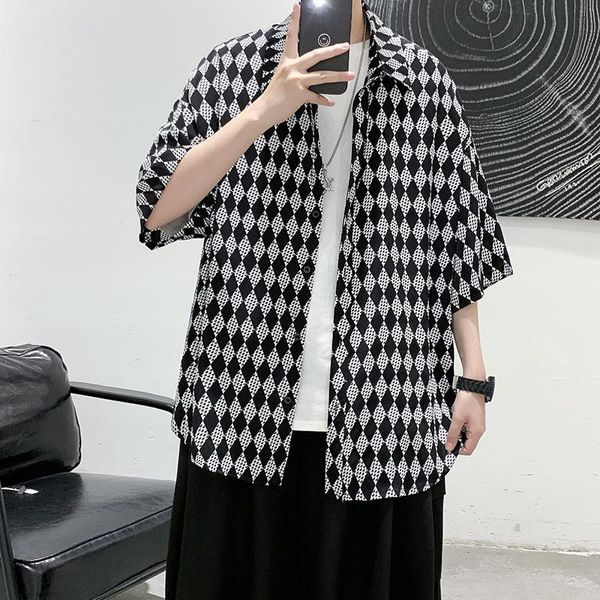 men's casual shirts 2021 summer listing shirt short-sleeved loose trend couple students floral print streetwear promotion, White;black
men's casual shirts 2021 summer listing shirt short-sleeved loose trend couple students floral print streetwear promotion, White;black