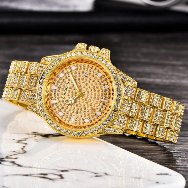 wristwatches men gold watch male stainless steel quartz golden diamond men's for man quartz-watches gift clock, Slivery;brown
wristwatches men gold watch male stainless steel quartz golden diamond men's for man quartz-watches gift clock, Slivery;brown