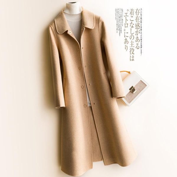 women's wool & blends hair generation dress 2021 double-sided cashmere coat medium and long, Black
women's wool & blends hair generation dress 2021 double-sided cashmere coat medium and long, Black