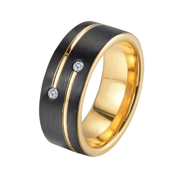 wedding rings men's fashion black tungsten carbide ring gold plated grooved line cubic zirconia band 8mm jewelry, Slivery;golden
wedding rings men's fashion black tungsten carbide ring gold plated grooved line cubic zirconia band 8mm jewelry, Slivery;golden