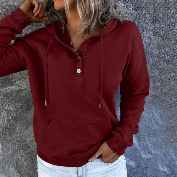 women's hoodies & sweatshirts winter clothing pullover for womens button down drawstring hooded pocket casual long sleeve v neck, Black
women's hoodies & sweatshirts winter clothing pullover for womens button down drawstring hooded pocket casual long sleeve v neck, Black