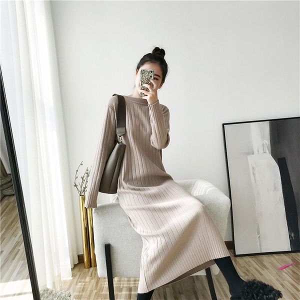 casual dresses 2021 long sweater dress women autumn and winter o-neck sleeve knitted bottoming thick shirt femme robe vestido, Black;gray
casual dresses 2021 long sweater dress women autumn and winter o-neck sleeve knitted bottoming thick shirt femme robe vestido, Black;gray