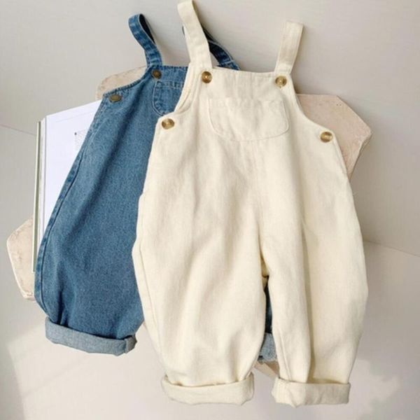 jumpsuits toddler baby girls overalls loose denim trousers spring autumn clothes boy children jeans kids straps pants 3-13y, Blue 
jumpsuits toddler baby girls overalls loose denim trousers spring autumn clothes boy children jeans kids straps pants 3-13y, Blue