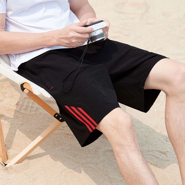 men's shorts 2020 men's summer three bar shorts capris beach pants youth running quick dry, White;black
men's shorts 2020 men's summer three bar shorts capris beach pants youth running quick dry, White;black