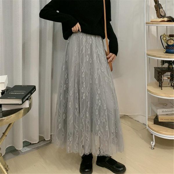 skirts women elegant mesh voile floral lace a line spring autumn adults fashion casual layered maxi black gray blue
skirts women elegant mesh voile floral lace a line spring autumn adults fashion casual layered maxi black gray blue